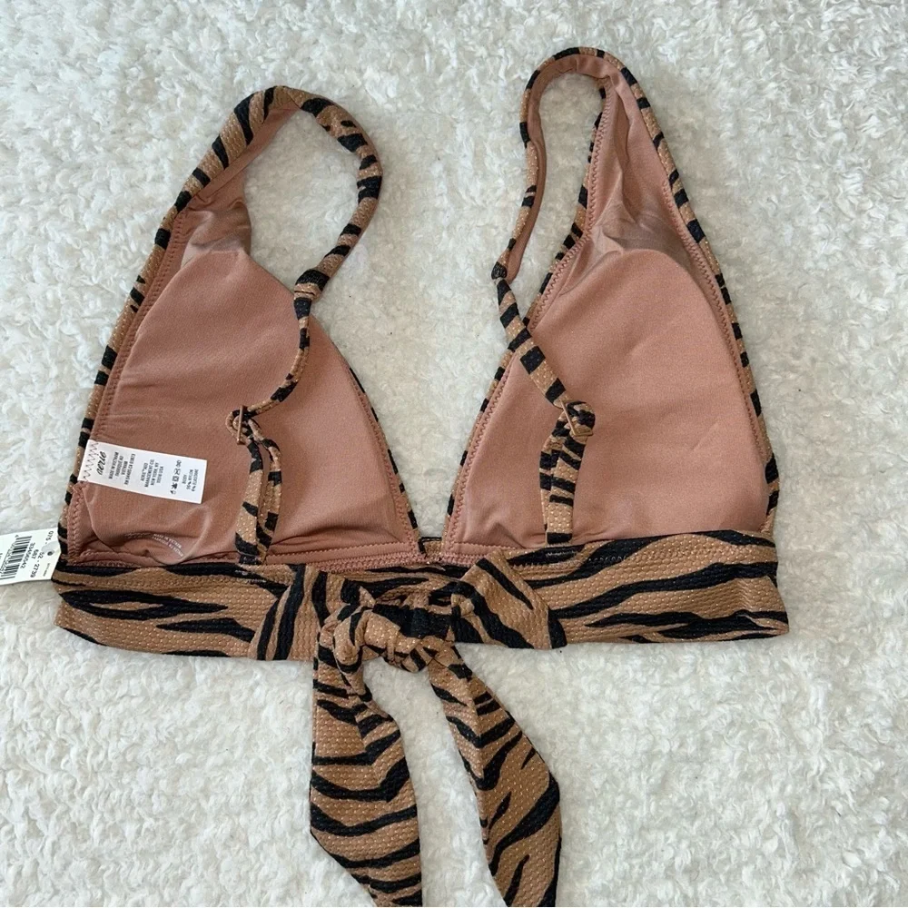 Aerie Zebra Triangle Bikini Top Small NWT